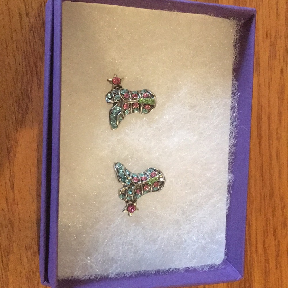 Cowboy boot stud earrings